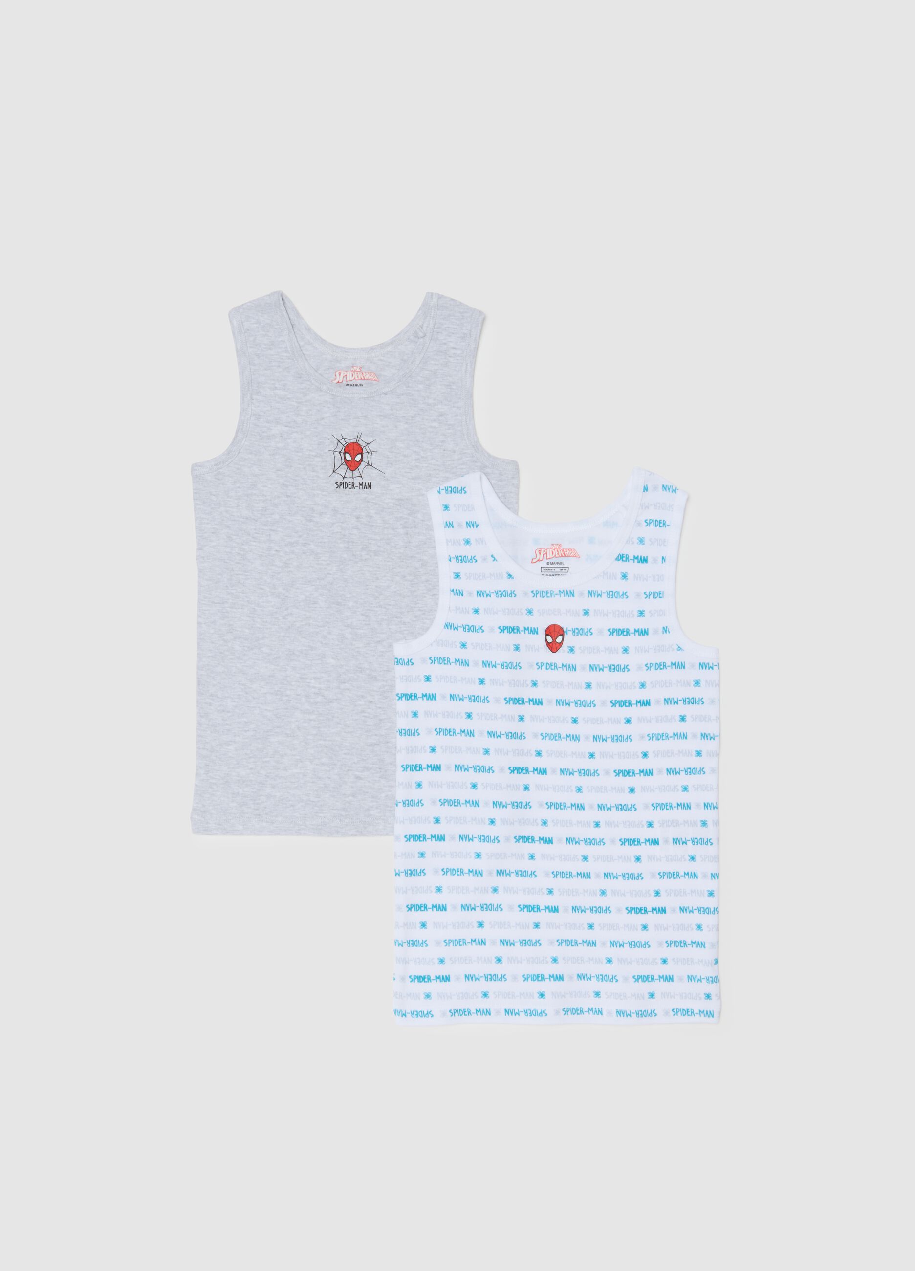 Set bipack canotte da bambino in puro cotone multicolor regular fit