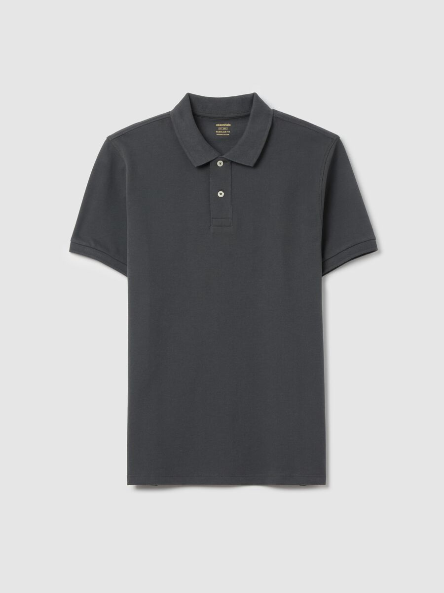 Solid colour polo shirt in organic cotton_4