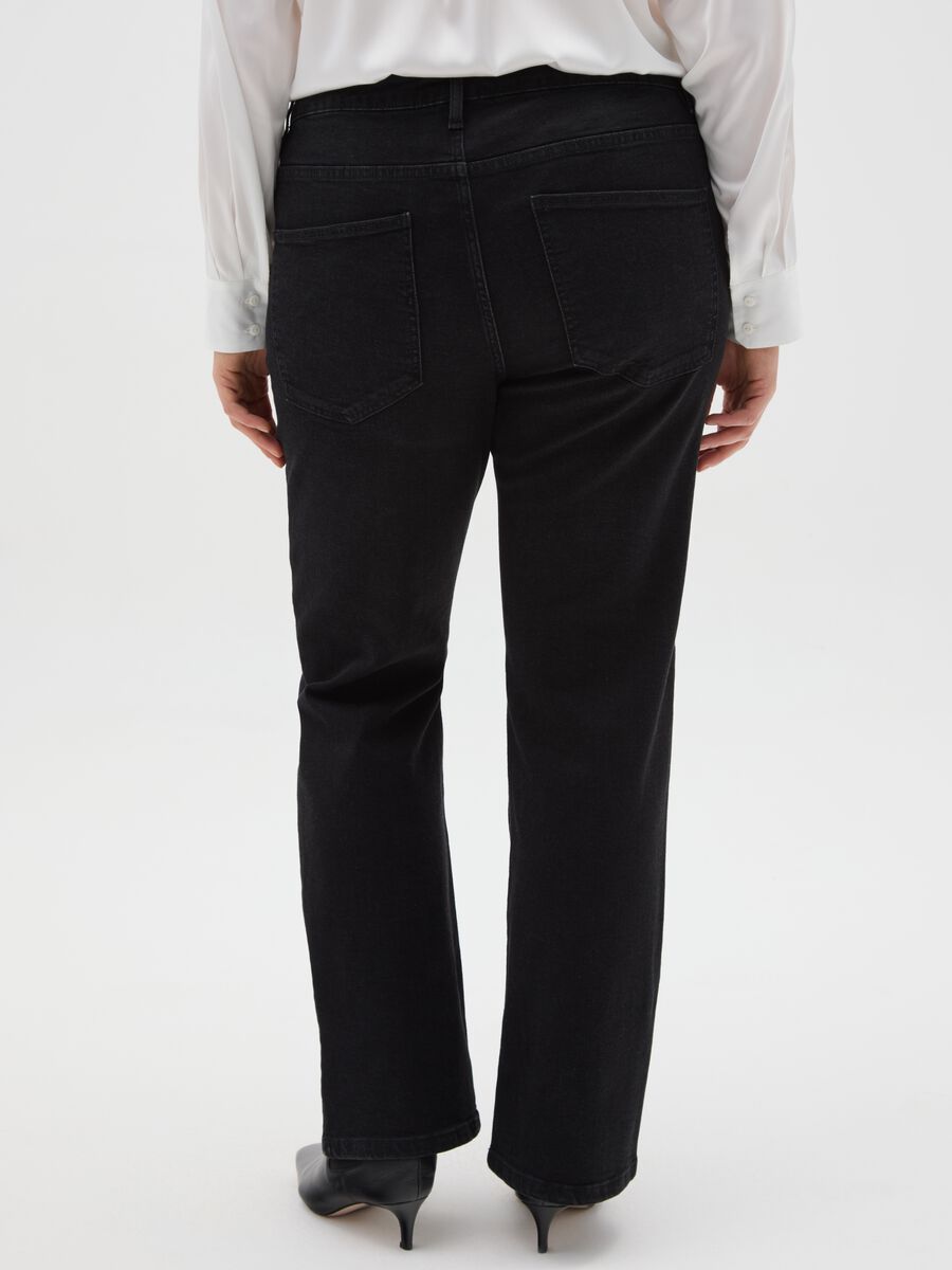 Black Stretch Bootcut Trousers_2