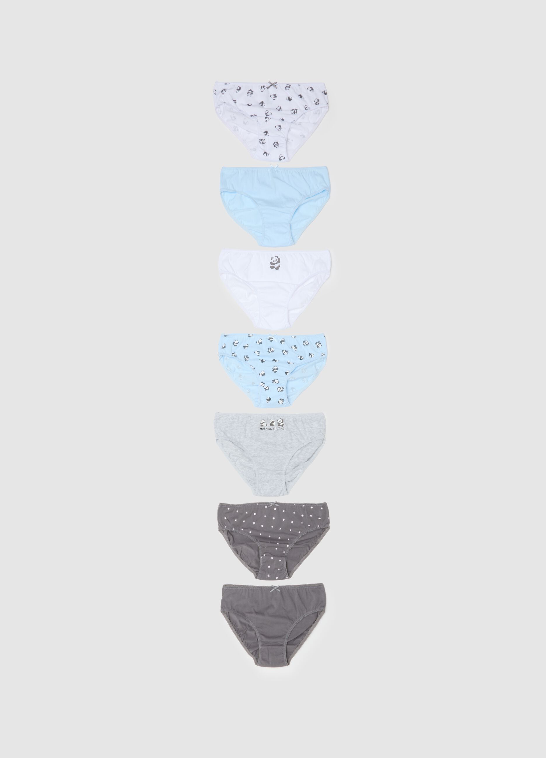 Girl's pure cotton multicolor regular fit multipack knickers
