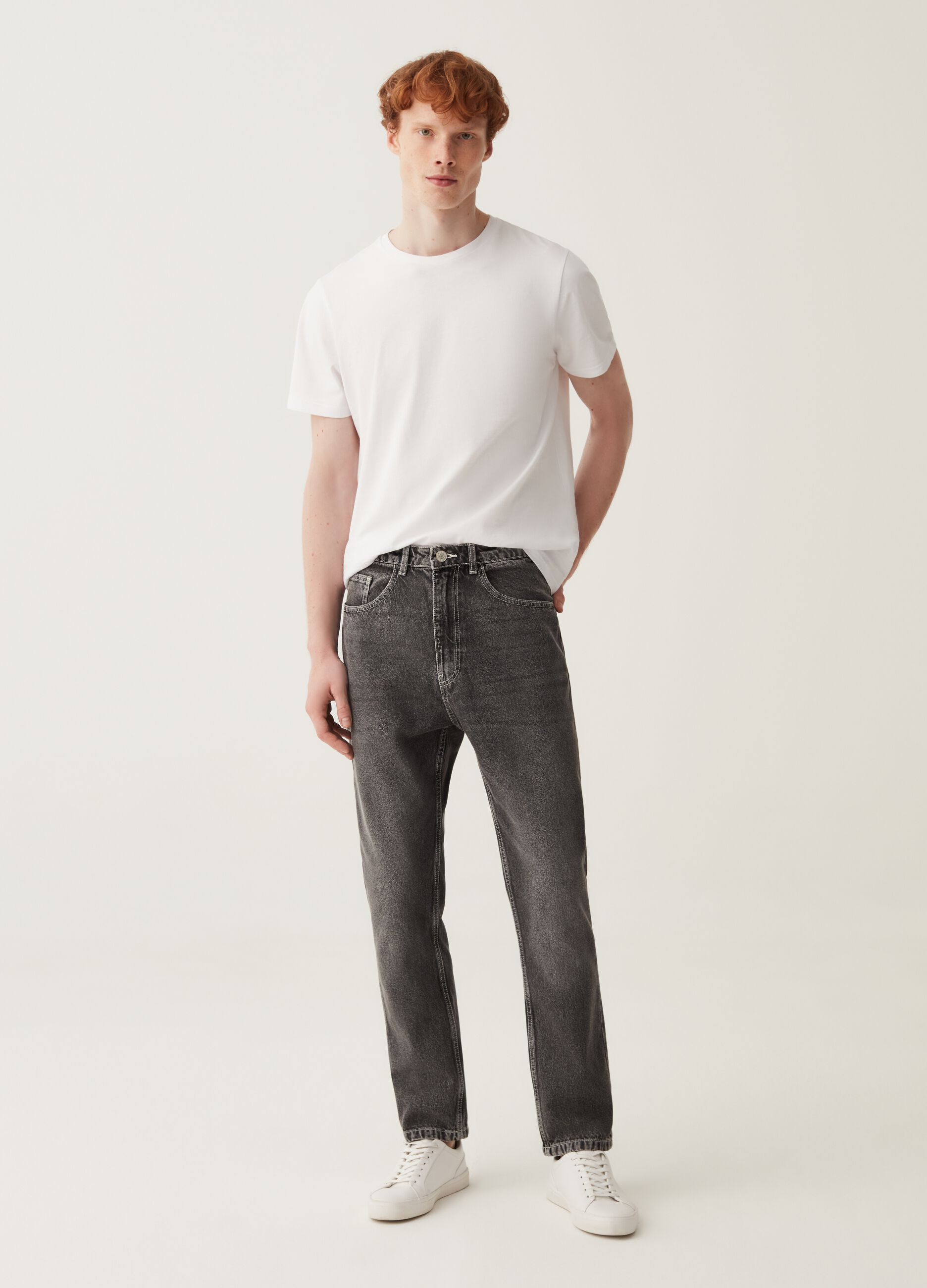 Jeans carrot fit acid wash_0