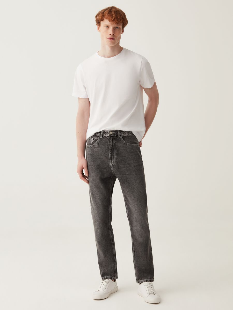 Jeans carrot fit acid wash_0