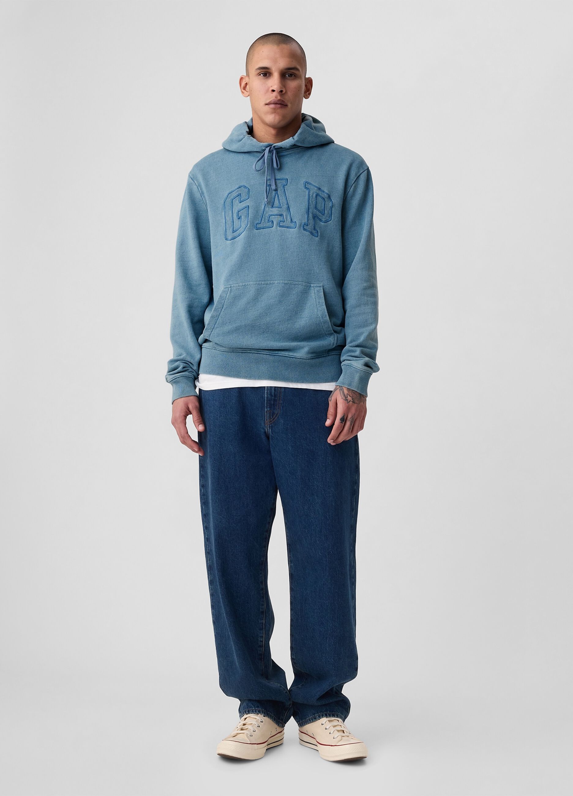Hoodie with embroidered logo