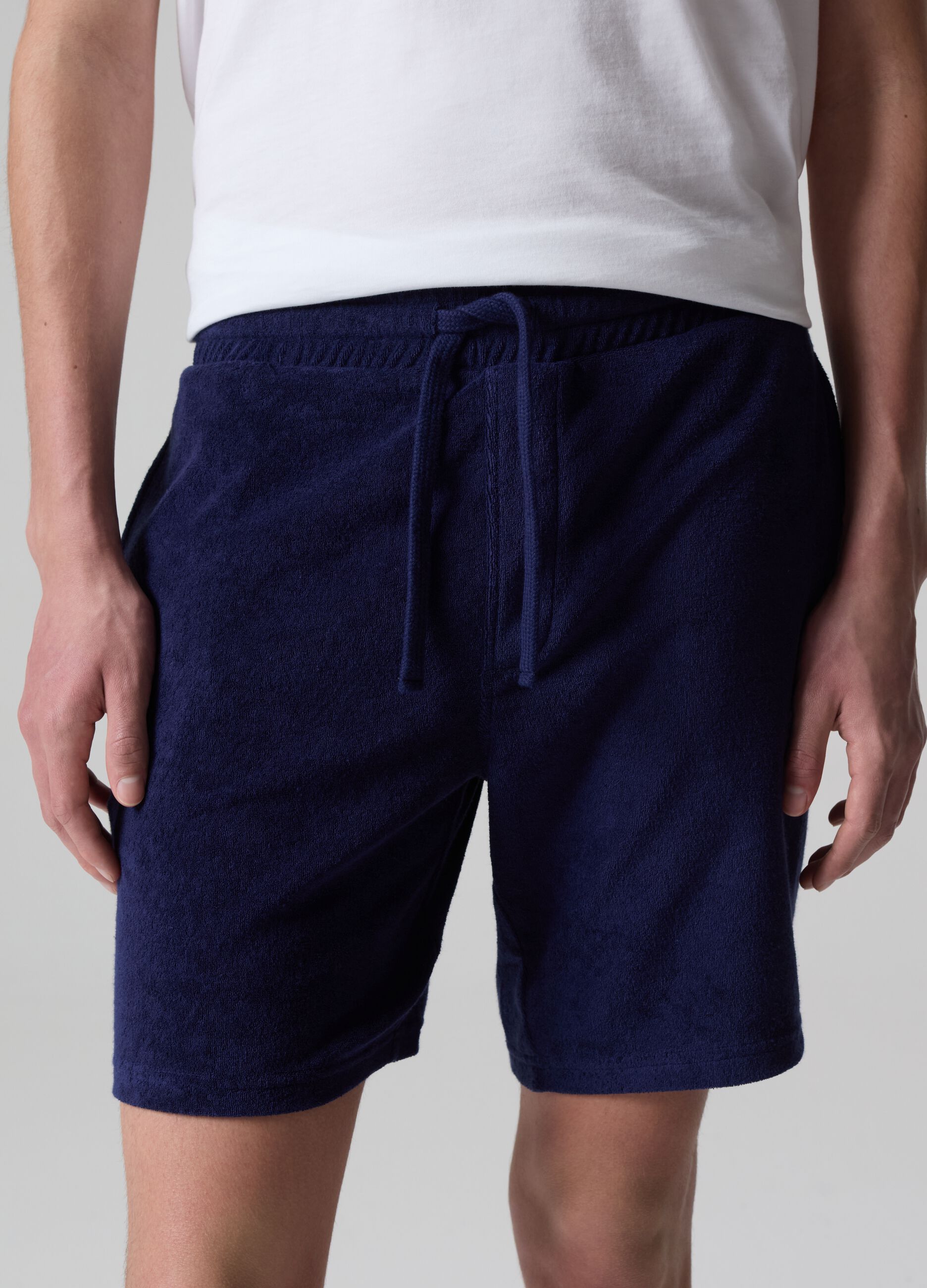 Bermuda joggers in reverse French terry