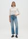 White cotton blend turtleneck regular fit_0