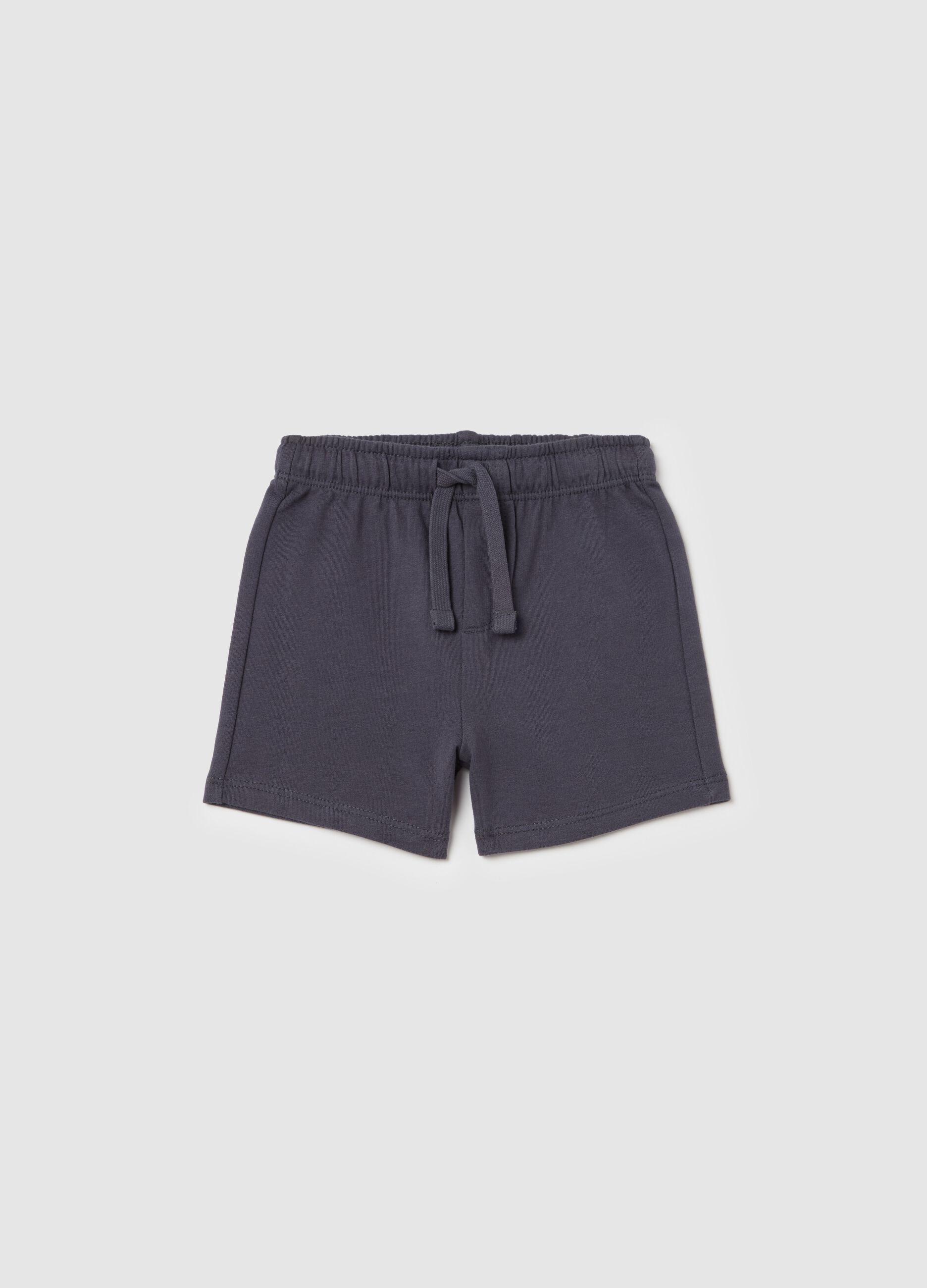 Cotton Bermuda shorts with drawstring