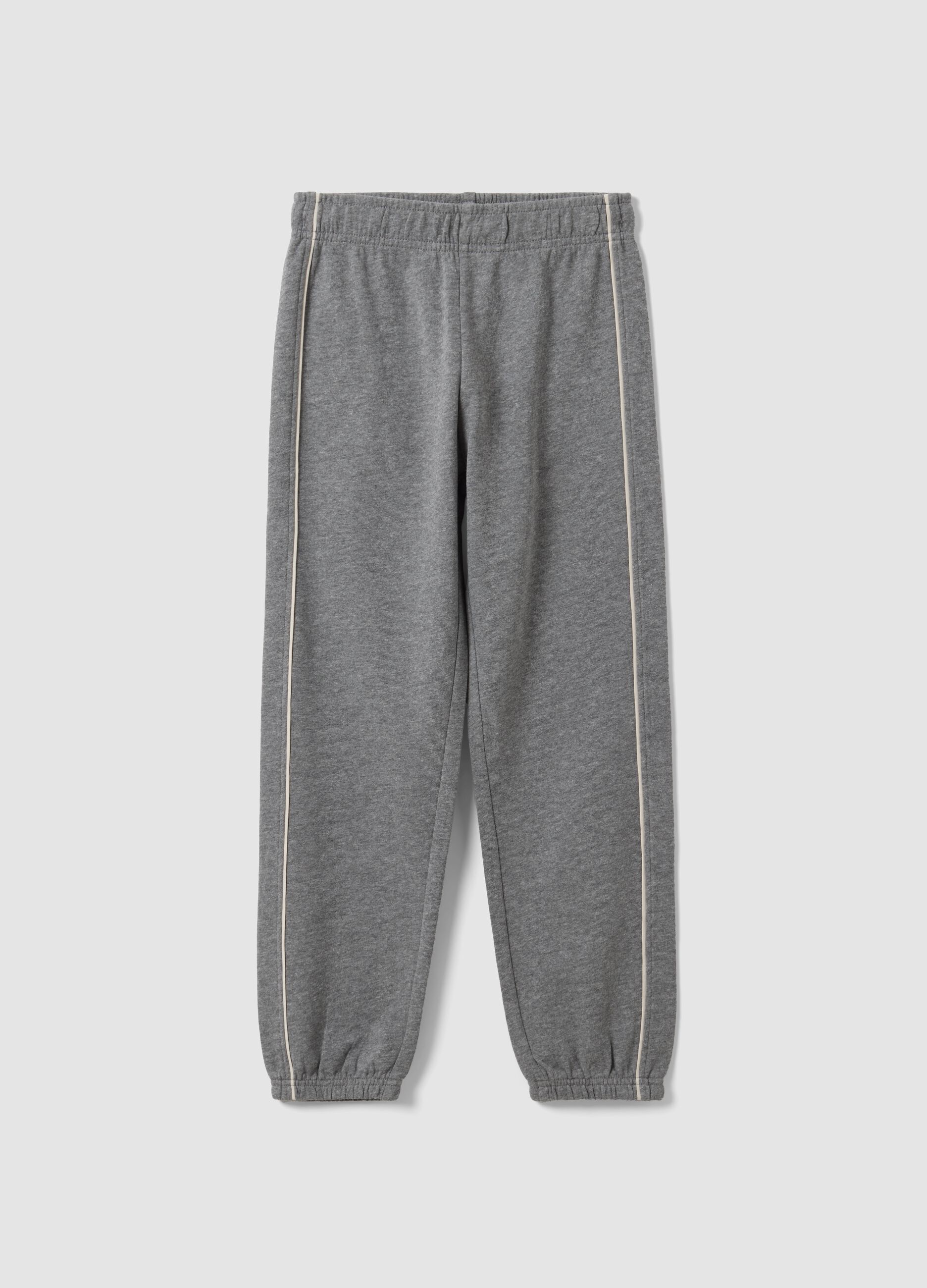 Grey organic cotton comfort-fit joggers for boys