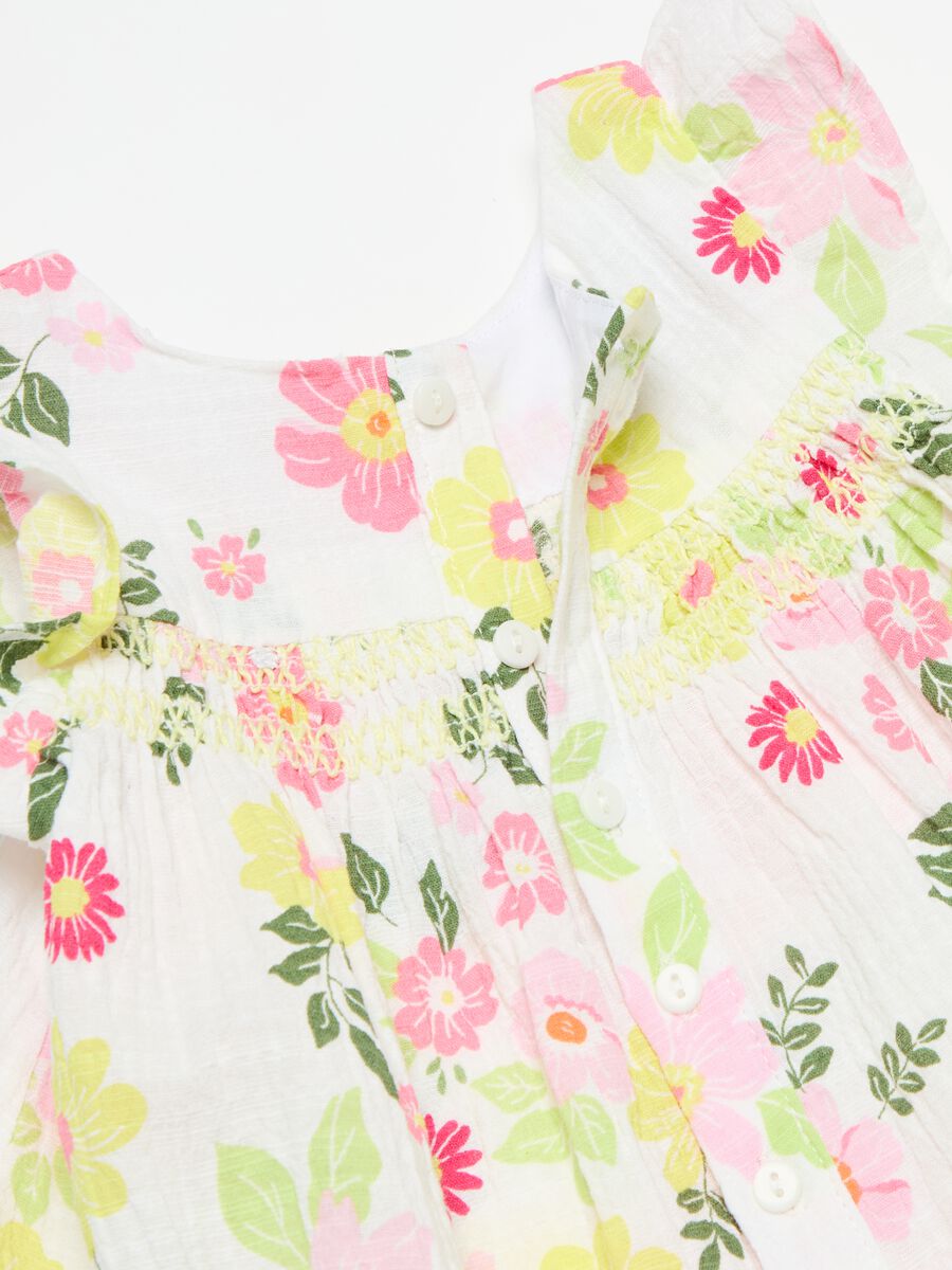 Floral dress in stretch cotton gauze_2