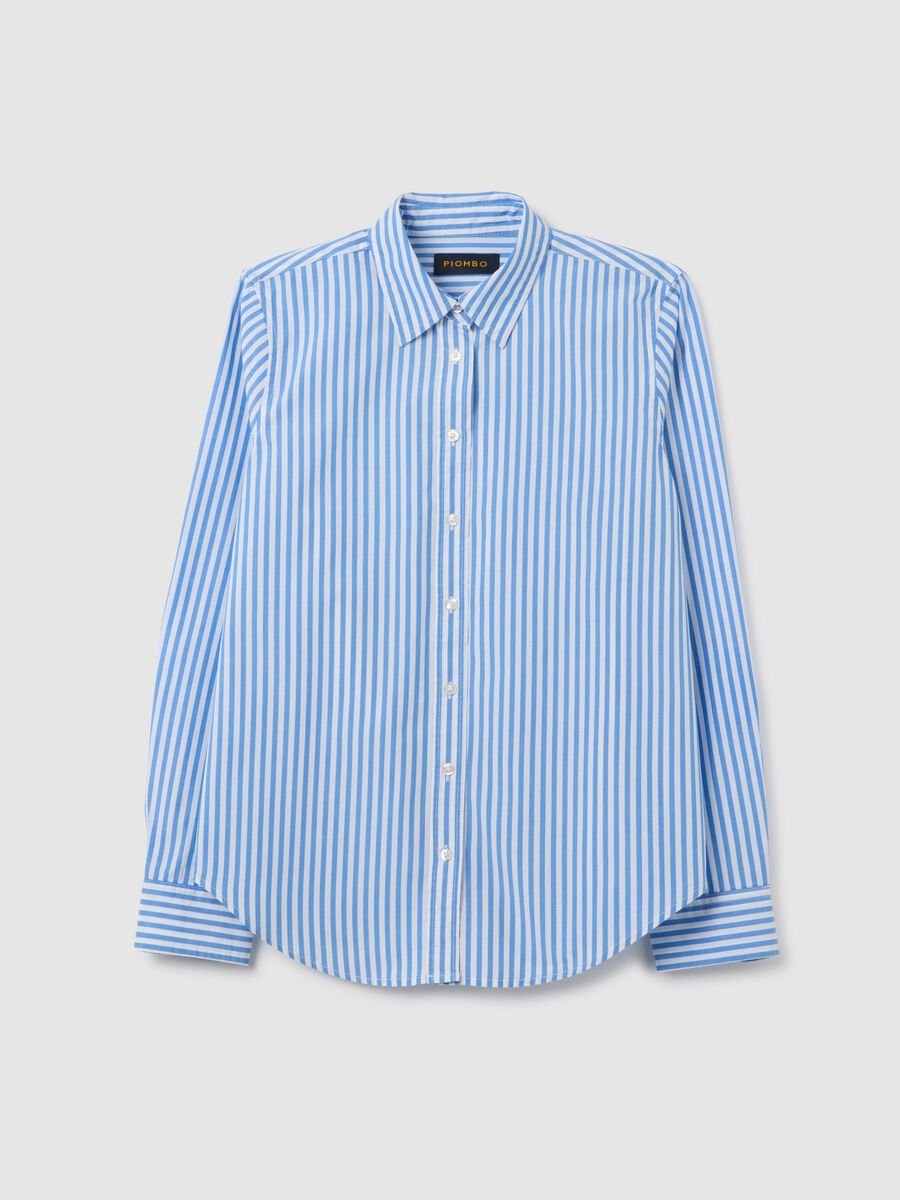 Camicia in puro cotone multicolor regular fit_0