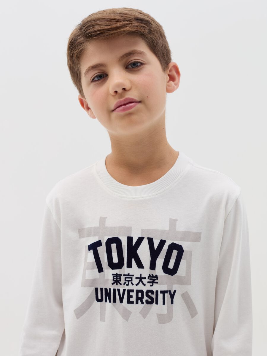T-shirt a maniche lunghe con stampa_1