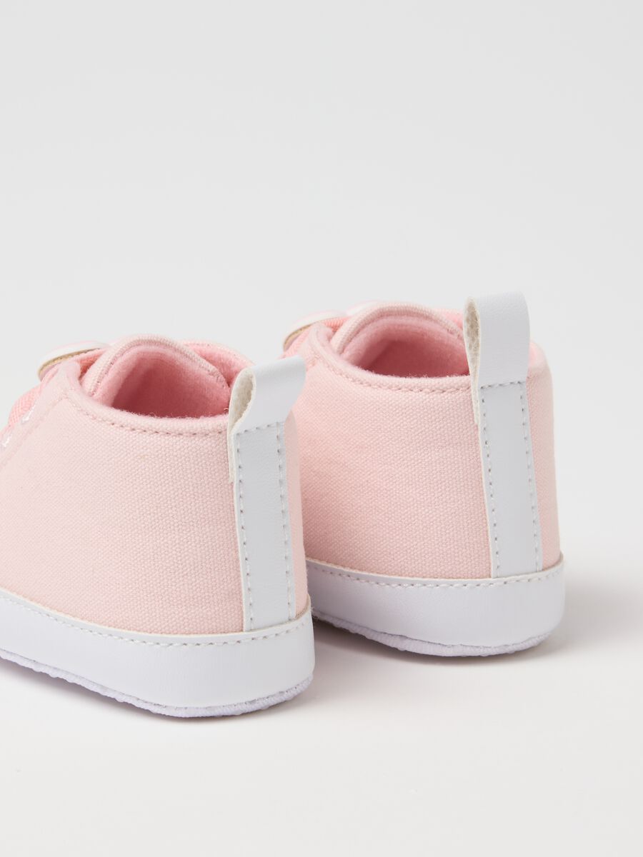 Scarpine rosa in tela per neonata_2