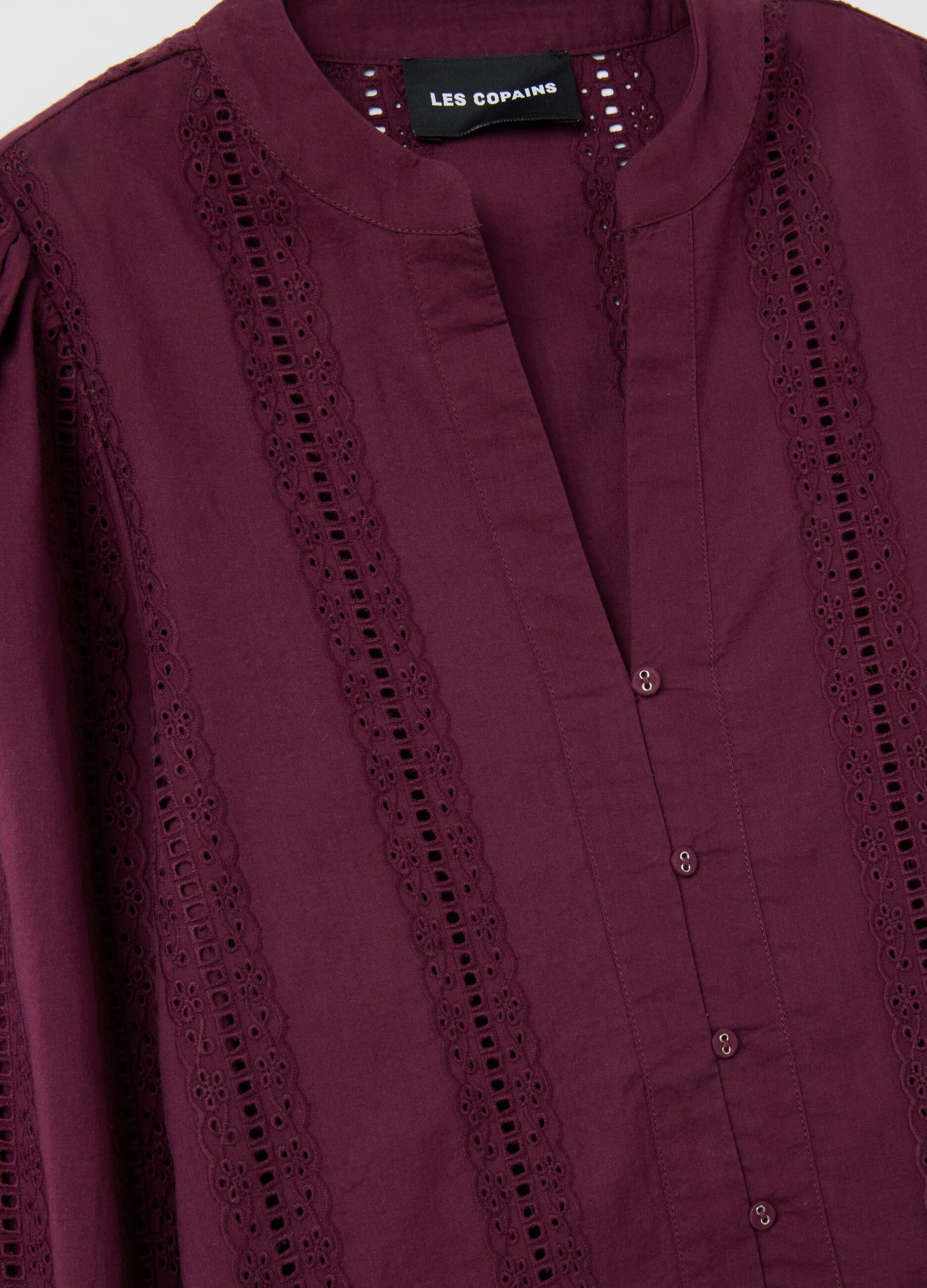 Red pure cotton regular fit shirt