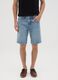 Men&rsquo;s grey denim slim fit shorts in 100% cotton_1