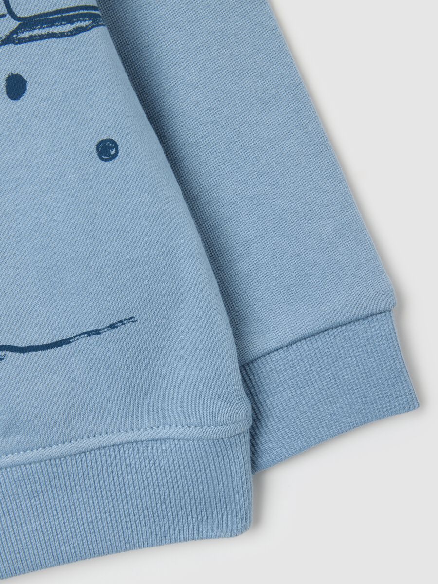 Felpa da bimbo in puro cotone azzurra regular fit_3