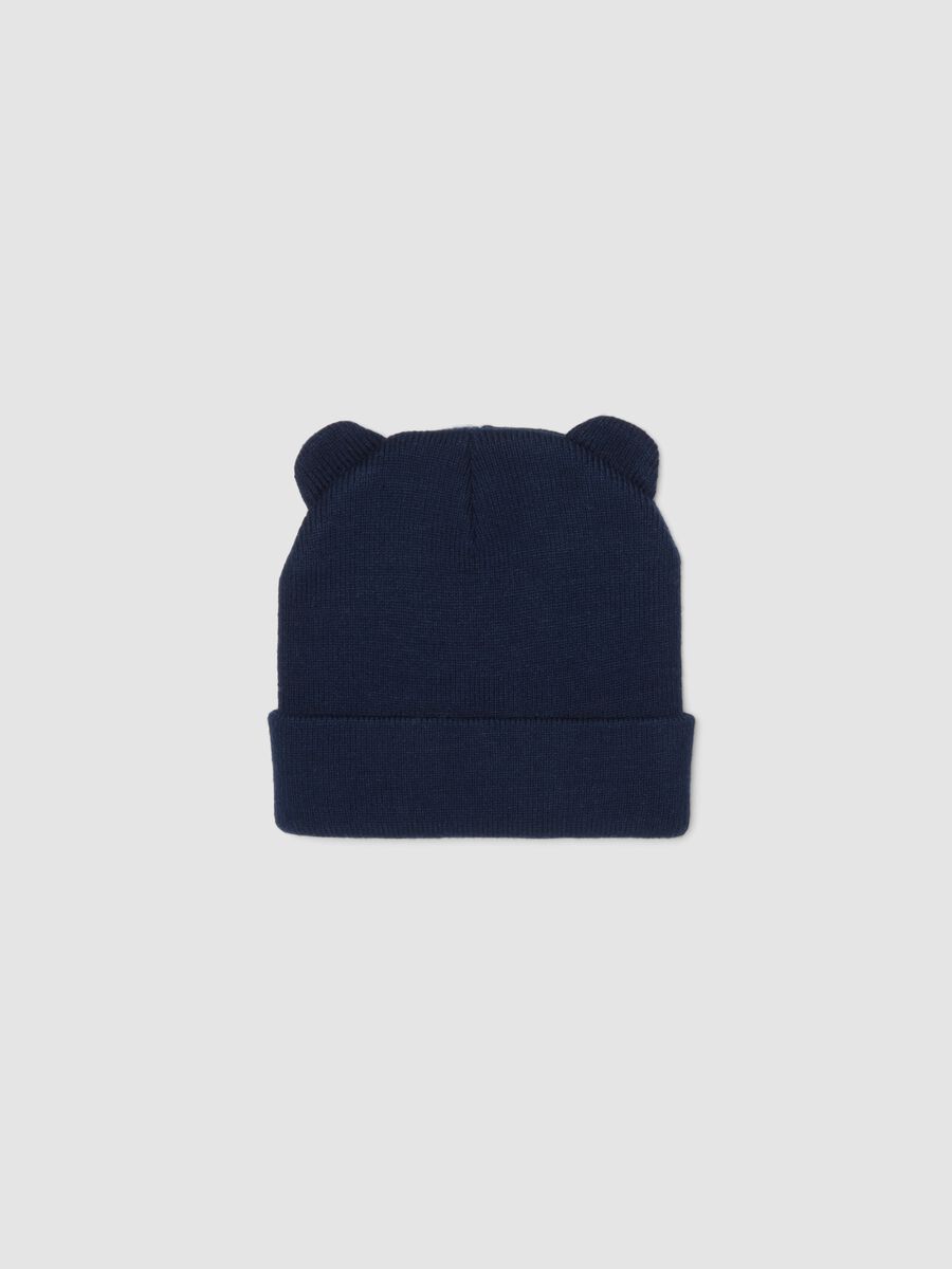Blue viscose-blend jersey knit hat_0