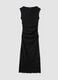 Black fitted maxi dress in stretch fabric_4