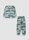 Aqua blue pure organic cotton crew-neck pyjamas_0