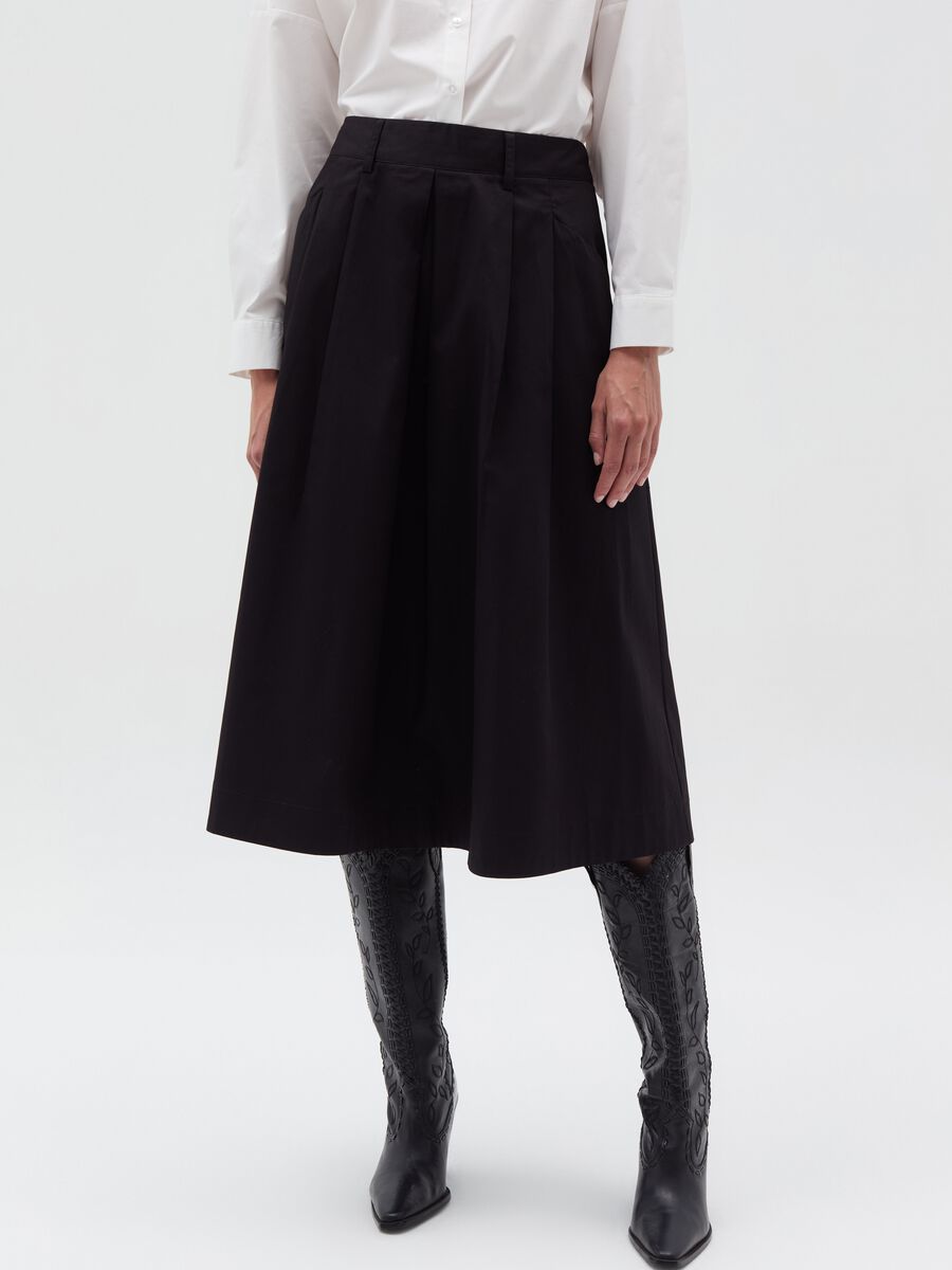 Full midi skirt with darts_0