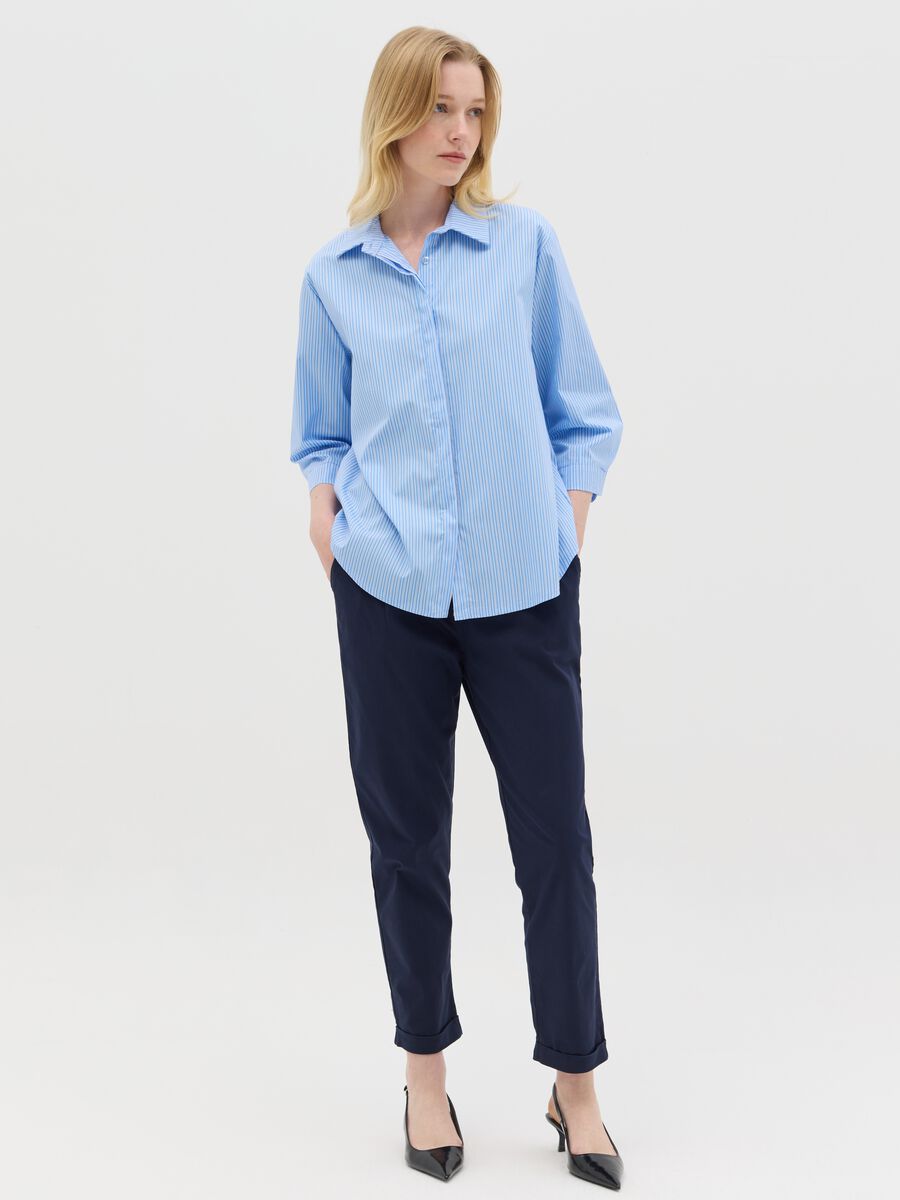 Light blue striped shirt in cotton_1