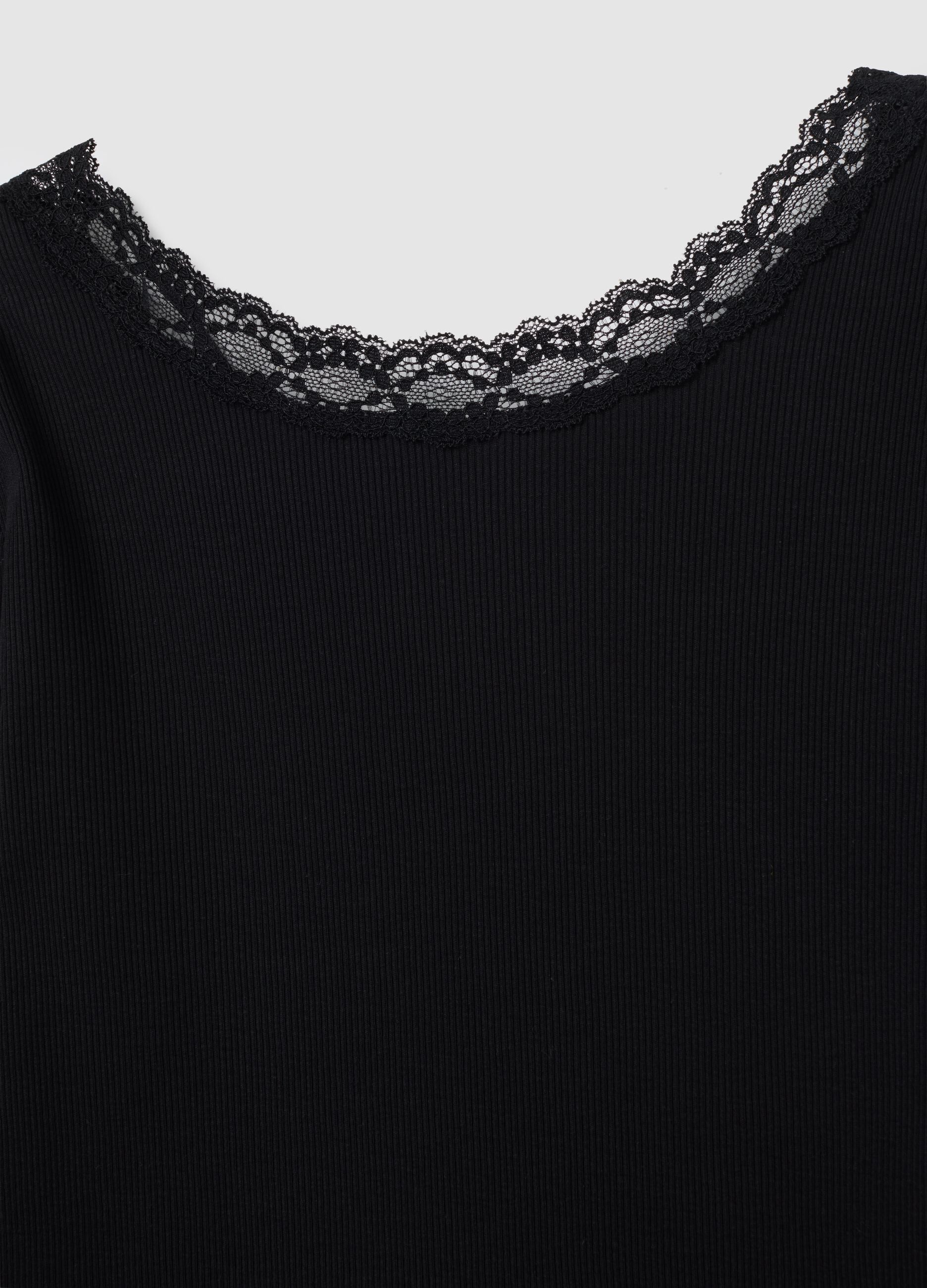 Black pure cotton regular fit jumper
