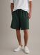 Green cotton-blend jogger shorts with drawstring, relaxed fit_1