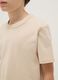 Boy's beige crew neck T-shirt in pure cotton, over fit_2