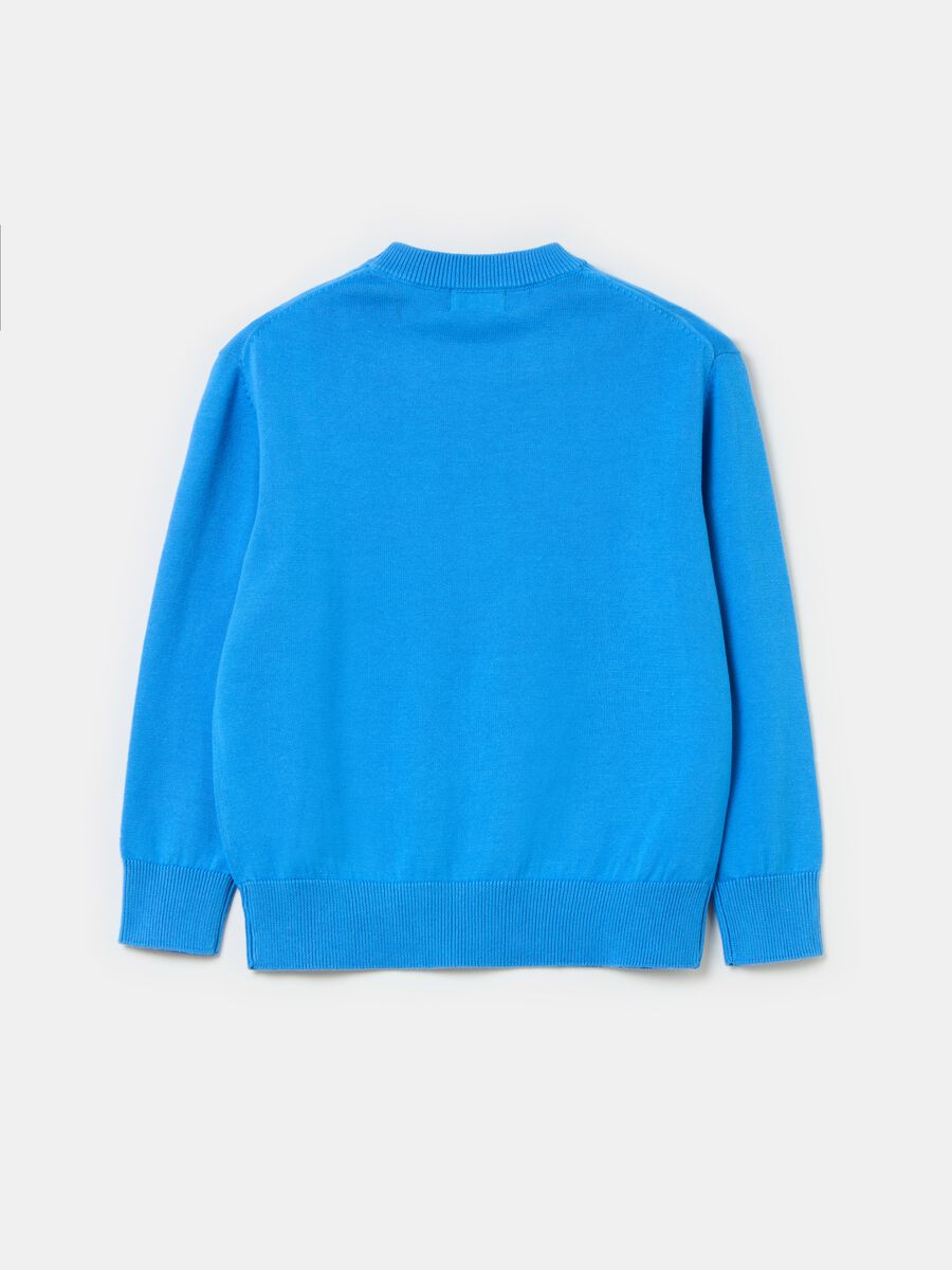 Solid colour cotton pullover_1
