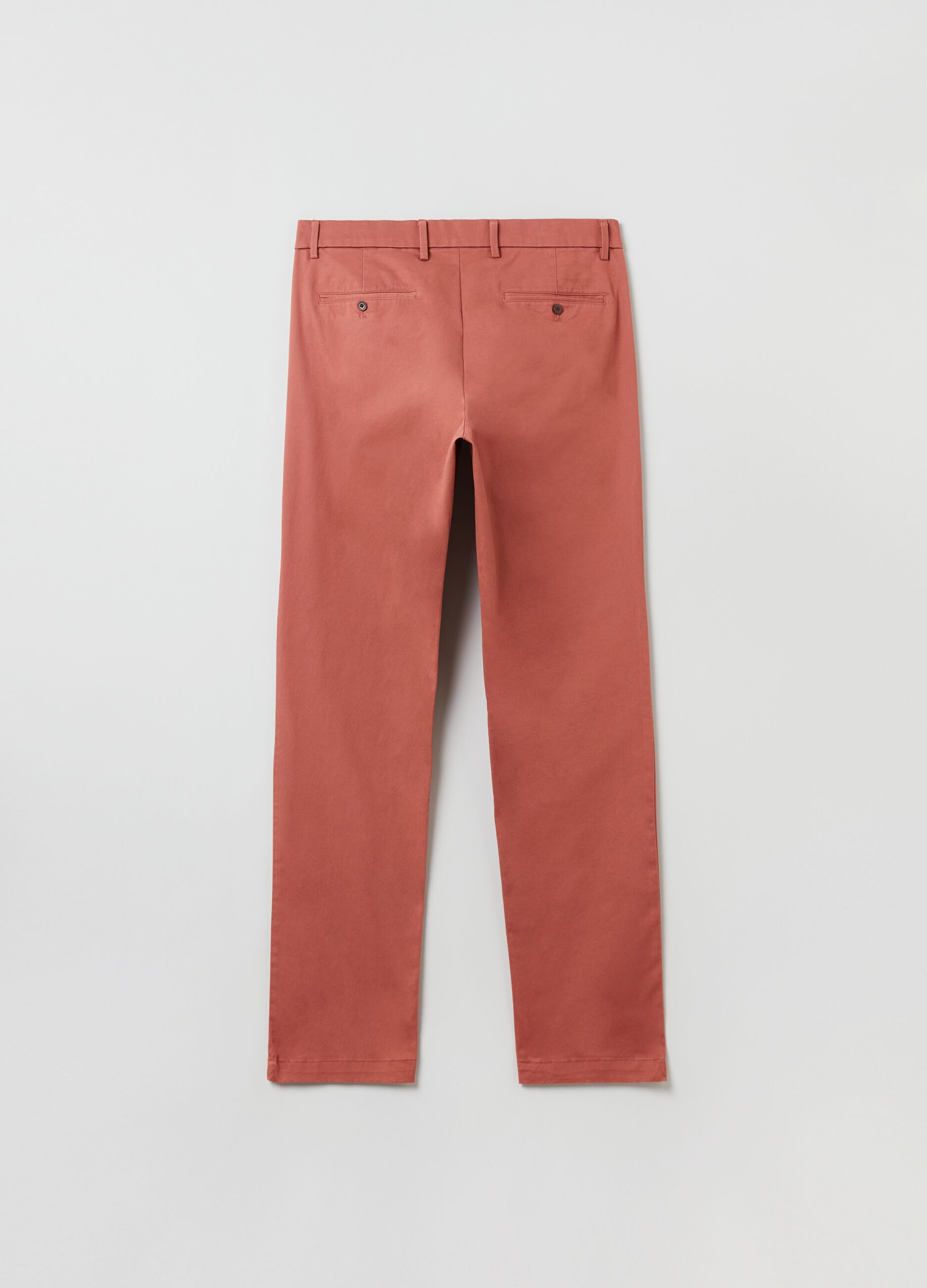 Slim fit, stretch cotton trousers