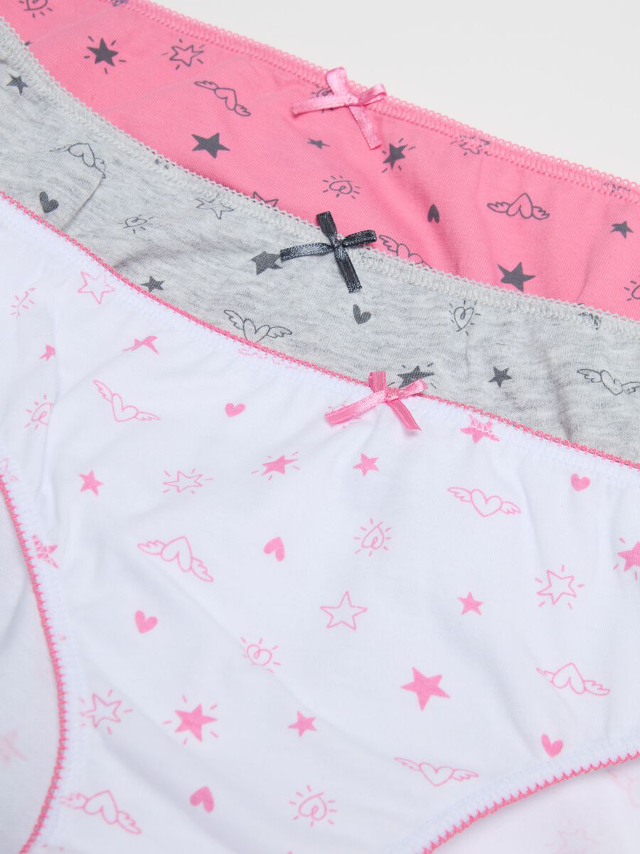 Seven-pack briefs with print and bow_3