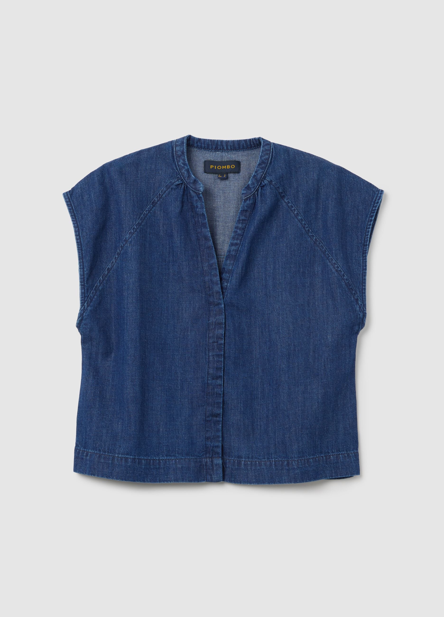 Short Sleeve Denim Shirt in Graphite