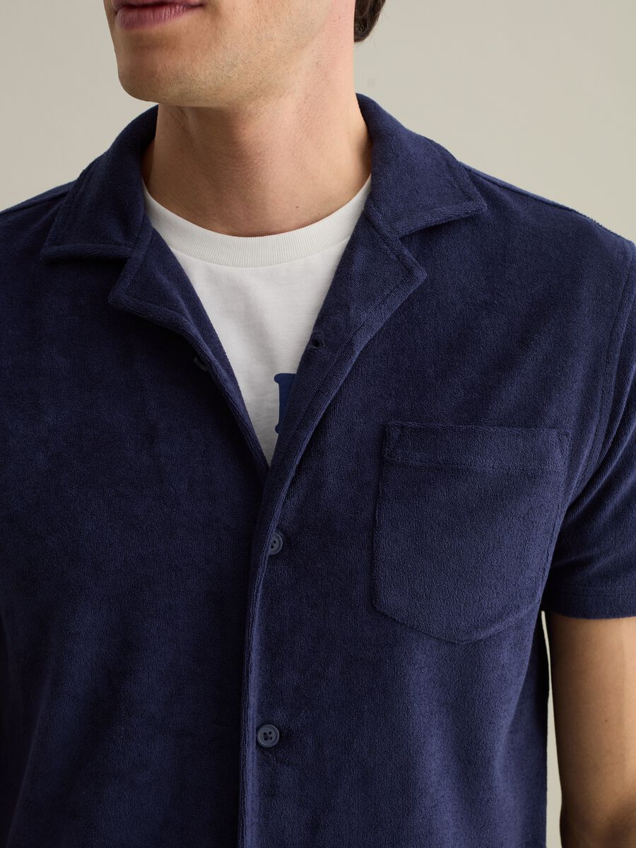 Polo shirt in chenille with pocket_3