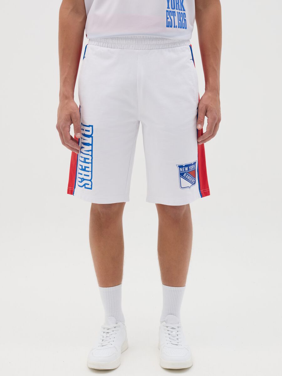 White Shorts with Rangers Print_0