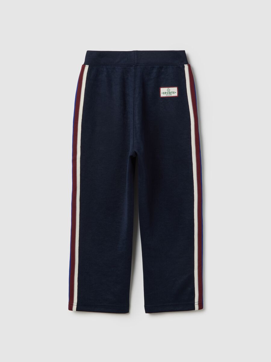 Boys' blue cotton-blend regular fit trousers_1