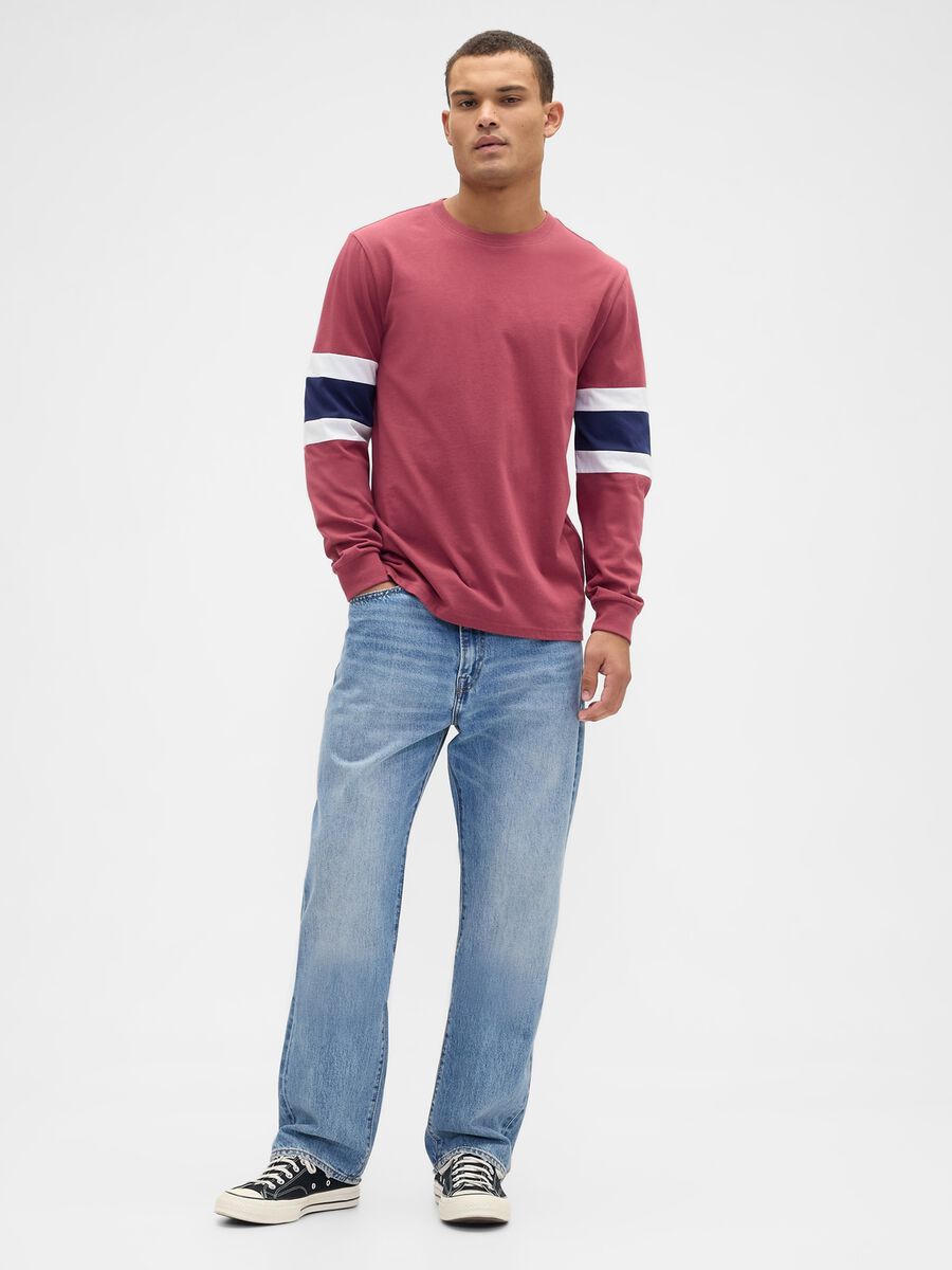 Red Long-Sleeve Cotton Shirt_1