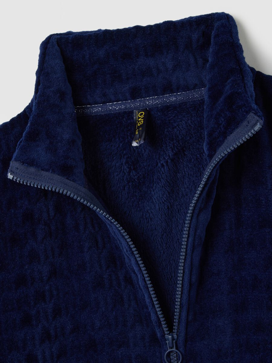 Vestaglia blu in coral fleece_5