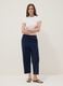 Blue stretch-cotton trousers with elasticated waist_0