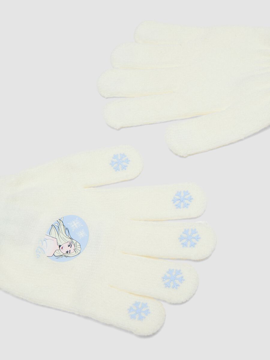 Light beige Frozen print gloves_1