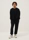 Black boy's jogger trousers in pure organic cotton regular fit_0