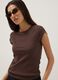 Regular fit brown short-sleeve pure cotton t-shirt_0