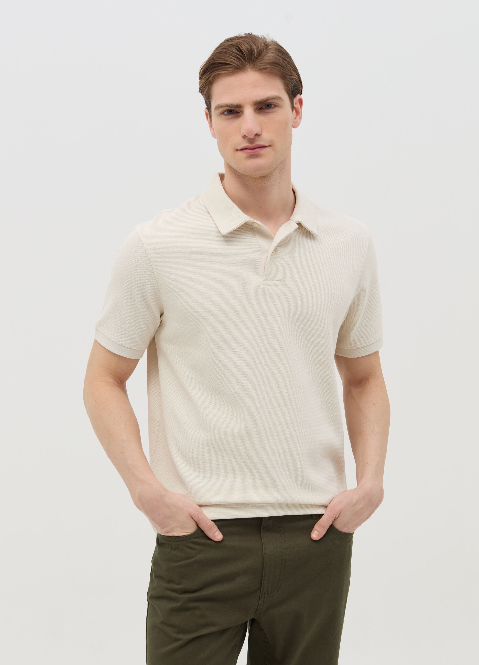 Regular-fit polo shirt in jersey