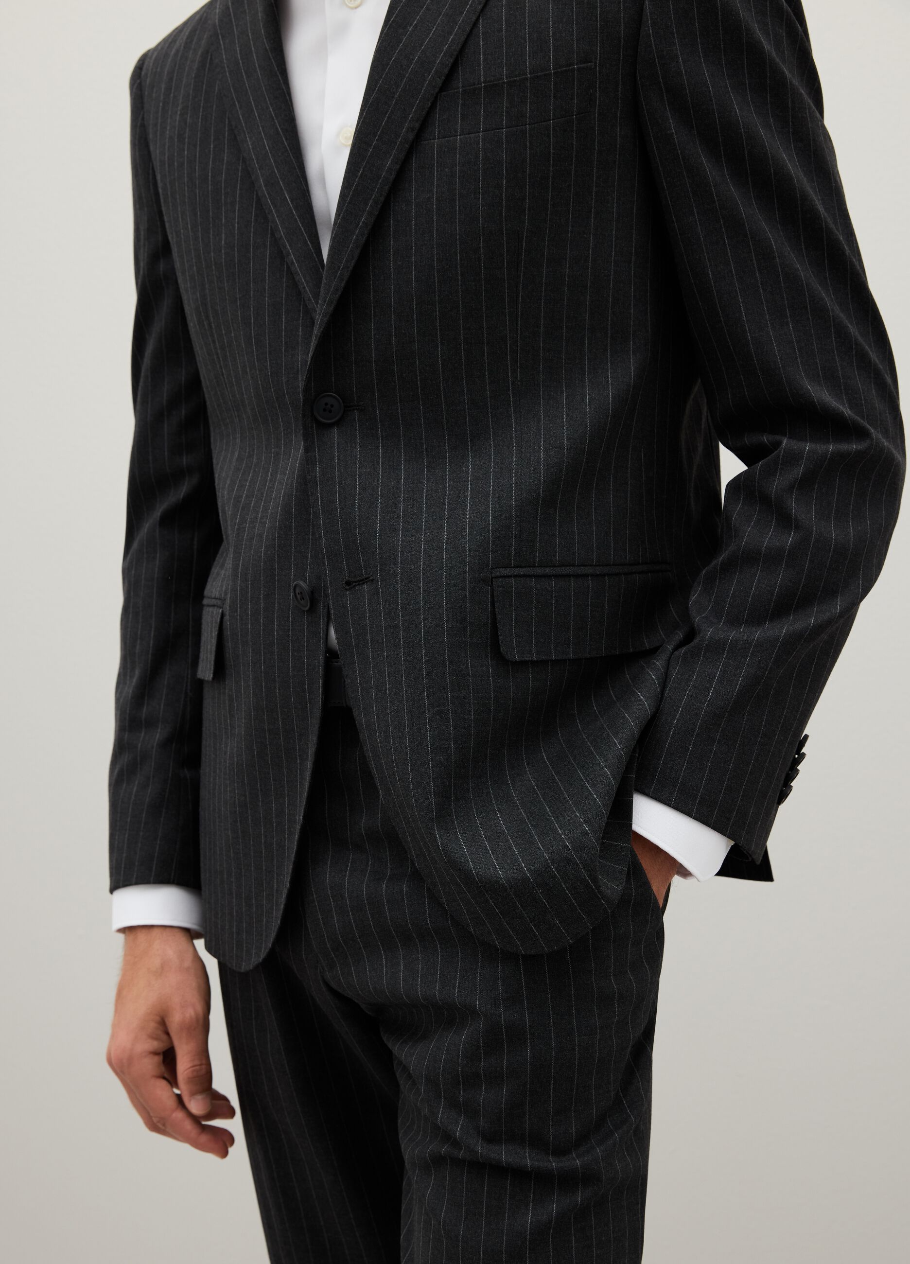 Black Stretch Fabric Suit