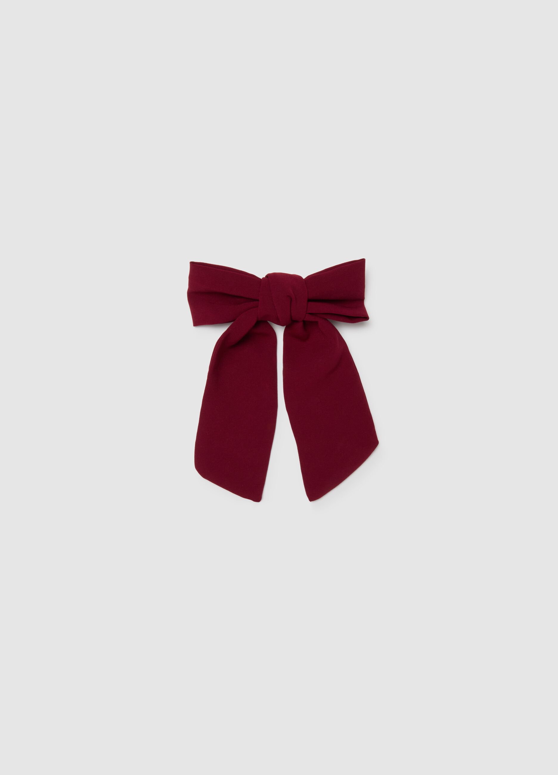 Red ornamental hair bow