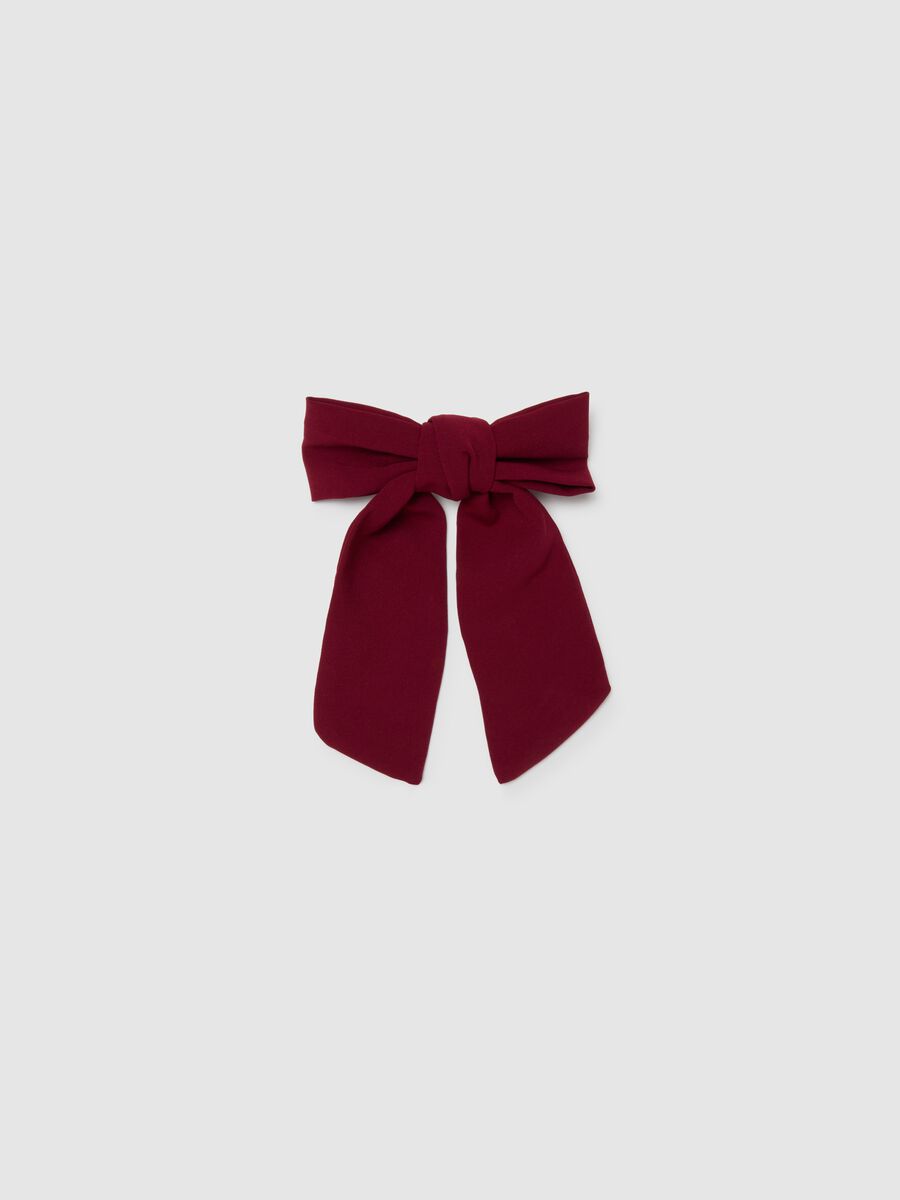 Fiocco rosso ornamentale per capelli_0