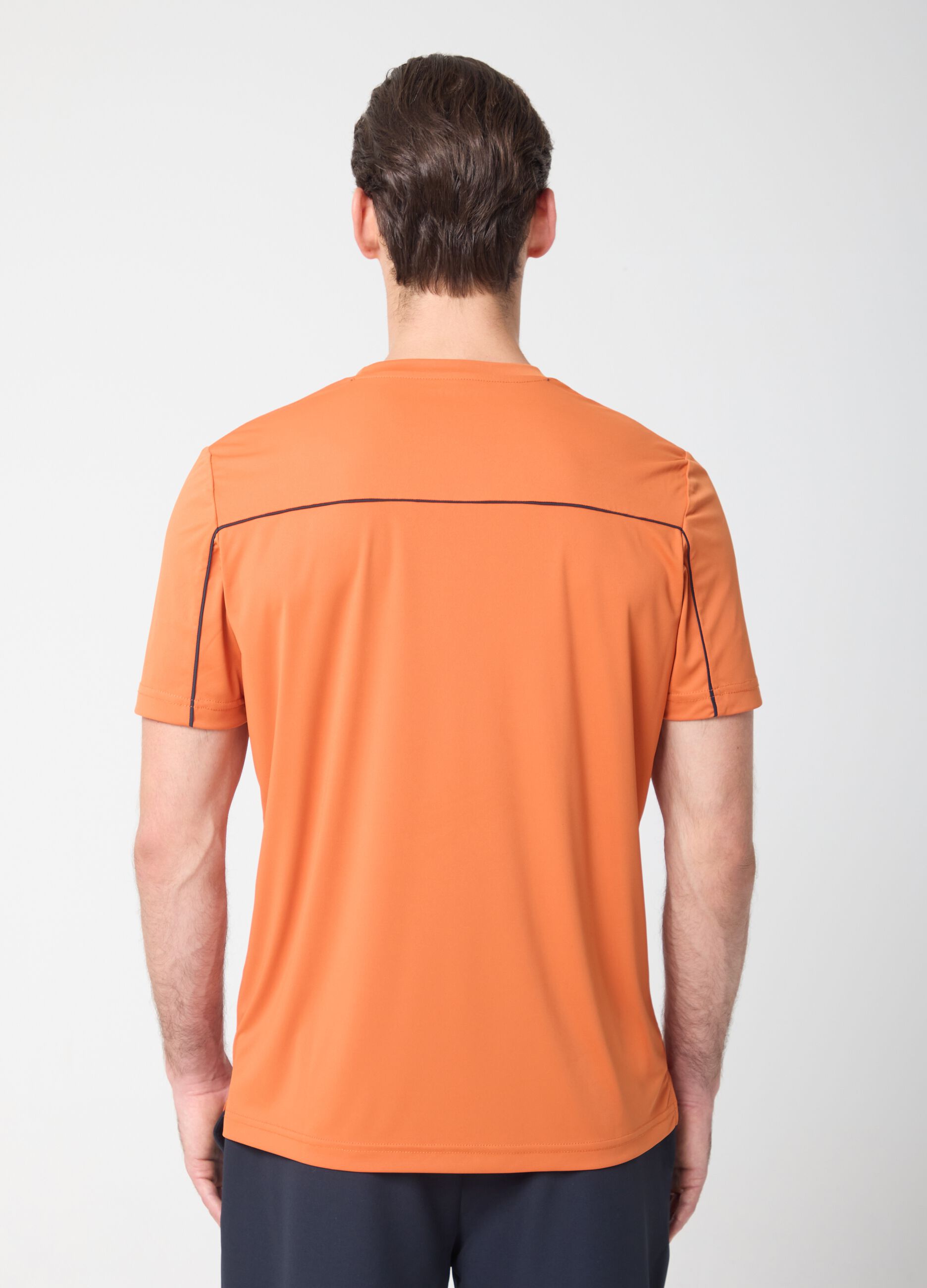 Technical Fabric T-shirt with Contrast Trims ALTAVIA COURT