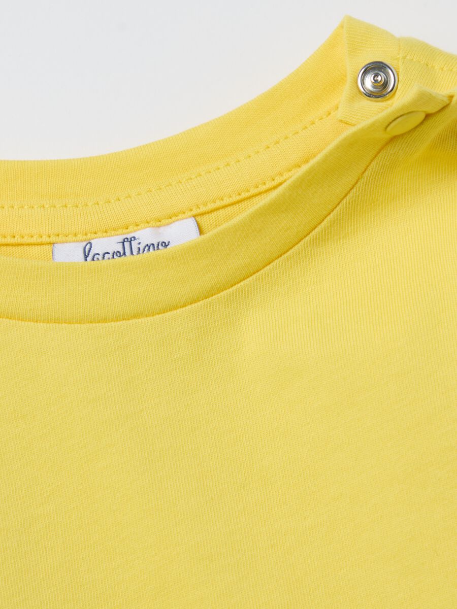 Cotton T-shirt with print and long sleeves_2