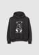 Girls' black cotton blend oversized sweatshirt_0