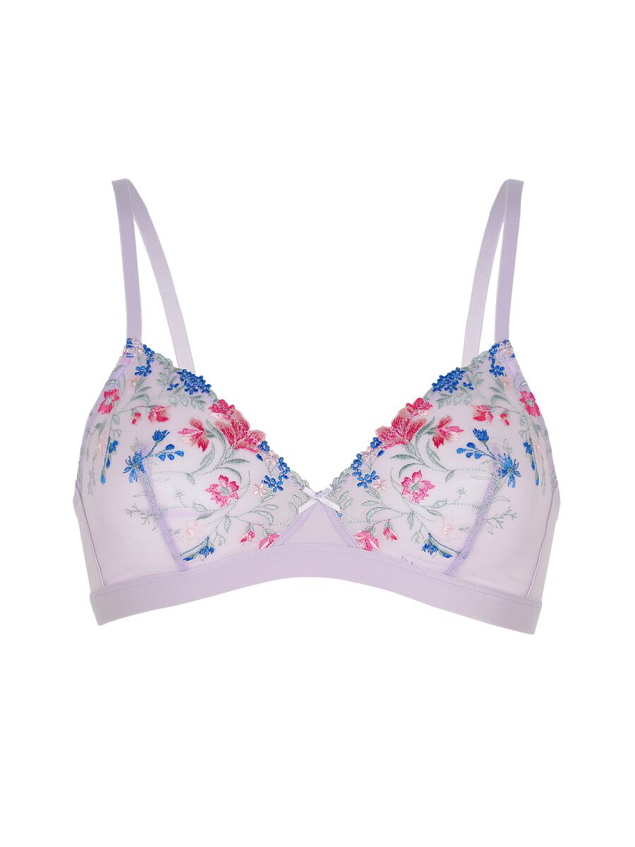 Embroidery Lace bra without underwiring_4