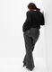 Flare-fit shiny-effect trousers_4