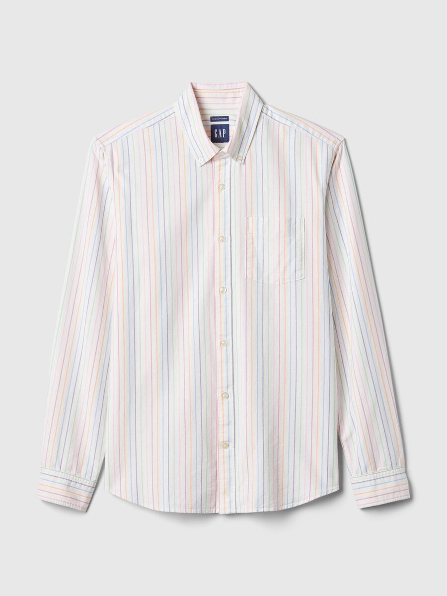 Camicia regular fit in cotone oxford a righe_3
