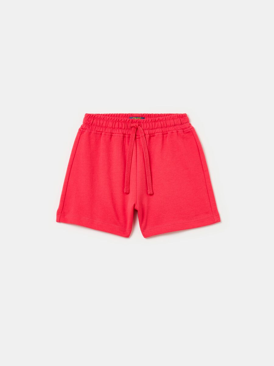 Fleece shorts with drawstring_0